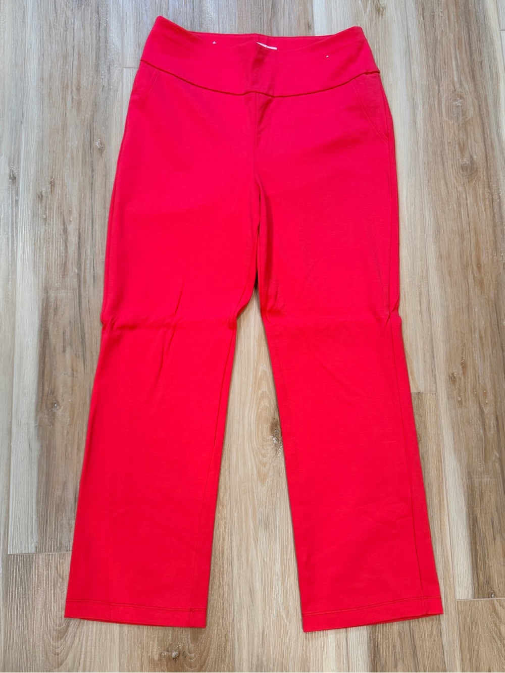 Dear Scarlett 1x pull on straight leg dress pants in bright pink